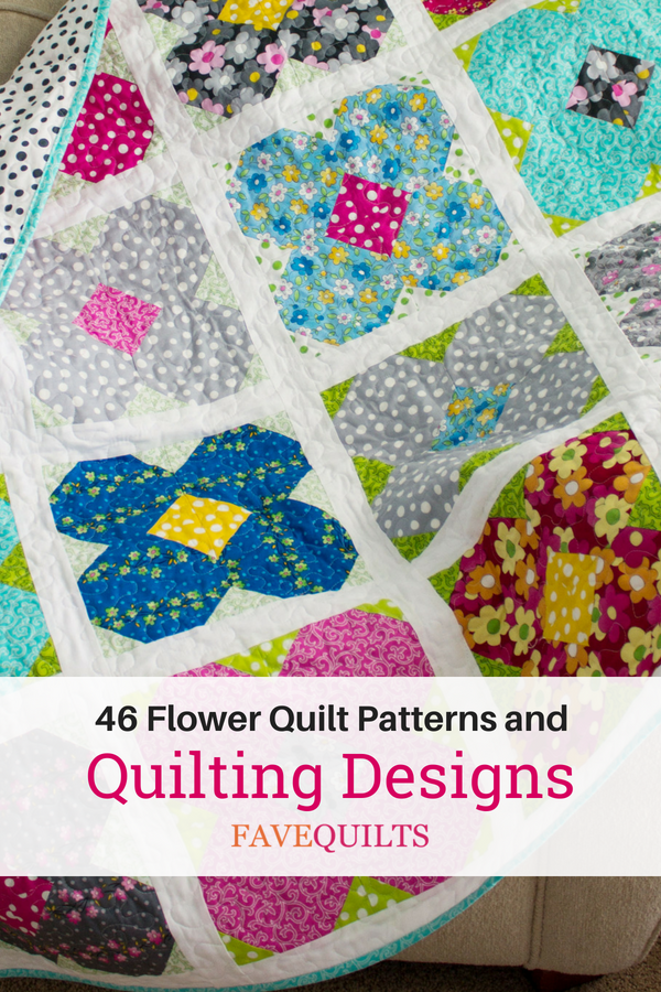 46 Flower Quilt Patterns and Quilting Designs | FaveQuilts.com