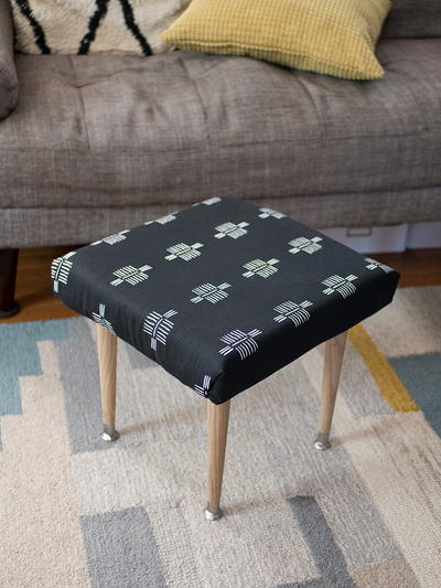 DIY Upholstered Footstool