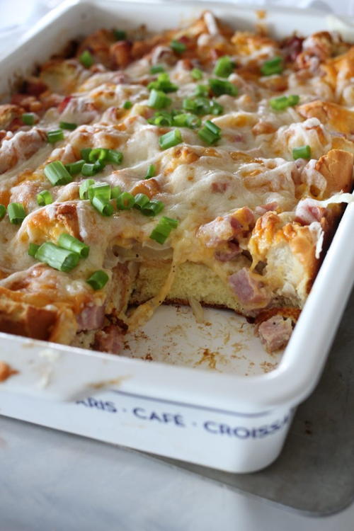 Ham And Melted Swiss Overnight Breakfast Casserole ...