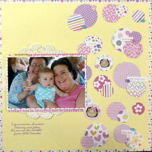 Family Scrapbook Layout Using Punches
