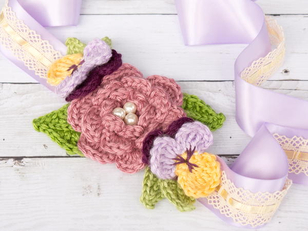 April Flowers Headband or Hair Accessory