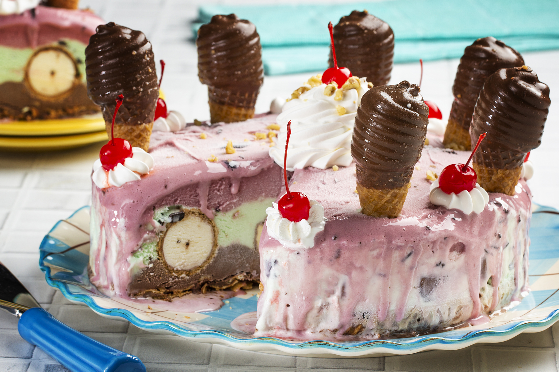 Neapolitan Ice Cream Cake Roll - Crazy for Crust