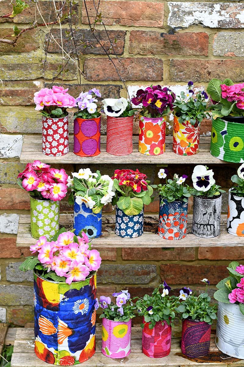 Colorful Upcycled Planters to Brighten Your Garden | FaveCrafts.com