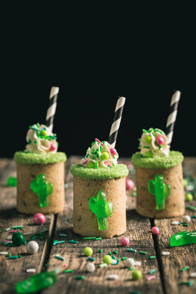 Lime Cookie Shooters with a Margarita Milkshake