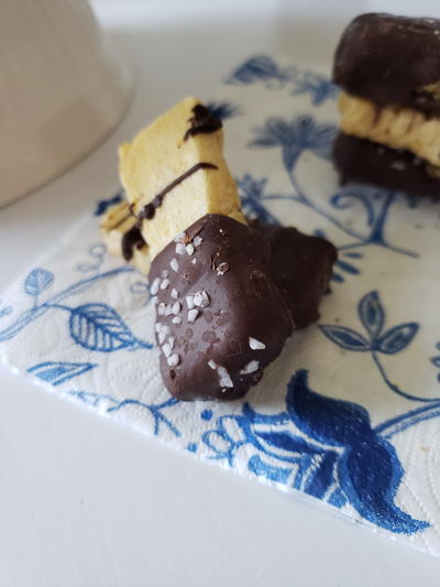 Chocolate Dipped Orange Shortbread