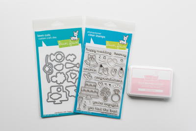Lawn Fawn Happy Wedding Stamp and Die Set