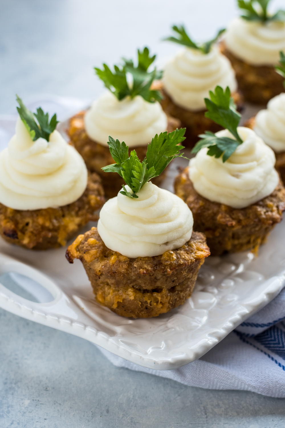 Meatloaf Cupcakes with Mashed Potato Icing | RecipeLion.com