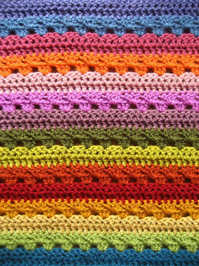 Relaxing Rainbow Crochet Blanket