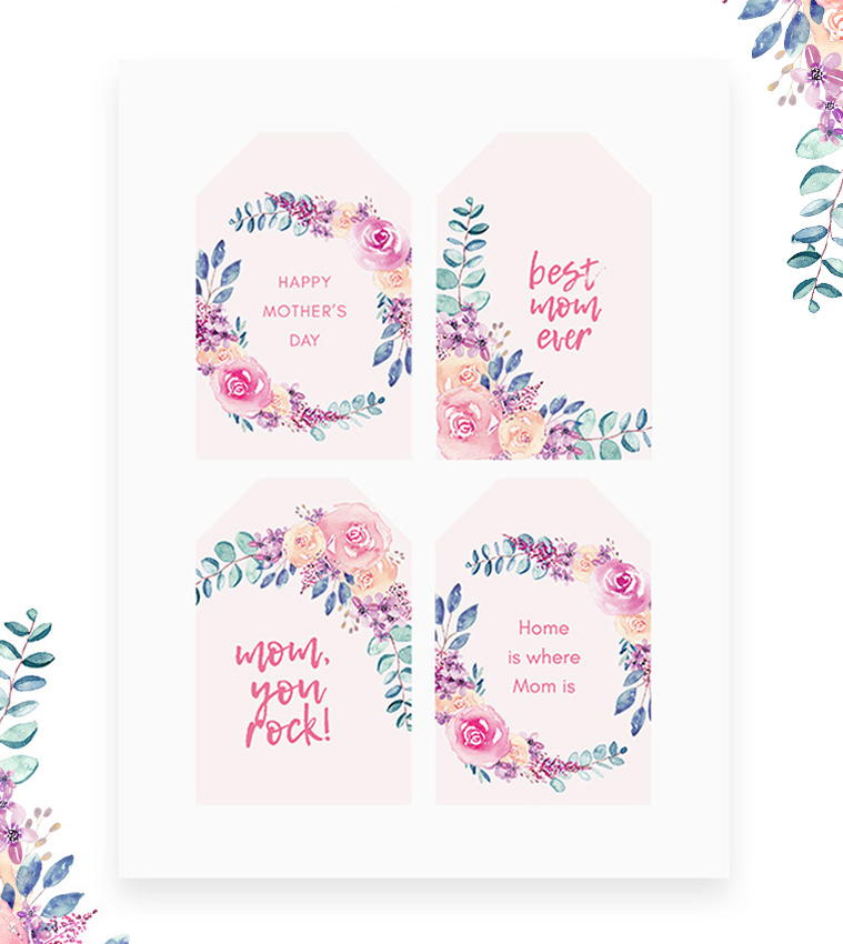 Free Printable Mother's Day Card & Gift Tags | FaveCrafts.com