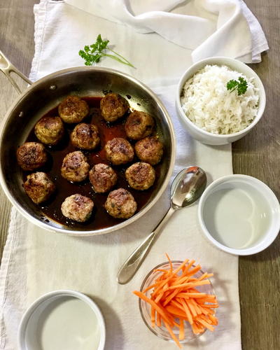 Asian Inspired Pork Meatballs
