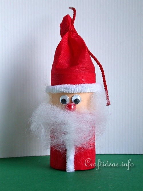 Toilet Paper Tube Santa Craft