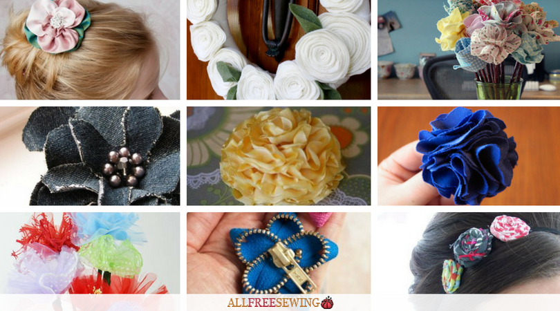 25+ Easy Fabric Flower Patterns | AllFreeSewing.com