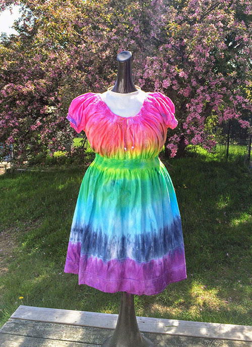 Thrift Store Dress Tie Dye Refashion