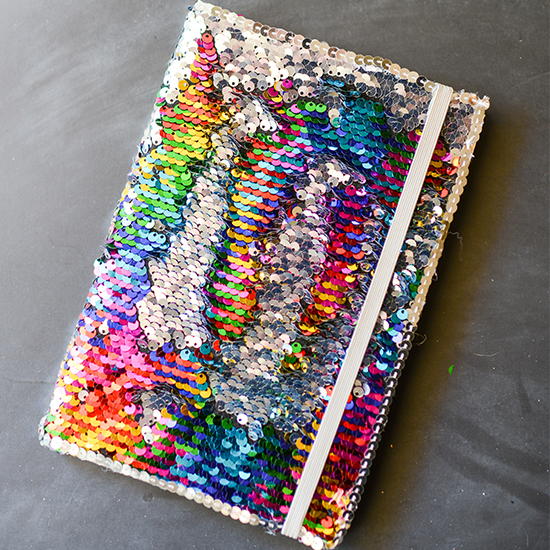 Mermaid Sequin Fabric Notebook