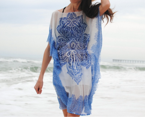 Sewn Summer Kaftan from an Upcycled Scarf