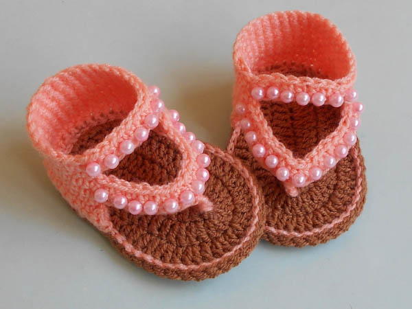 Crochet Baby Flip Flops Sandals Design