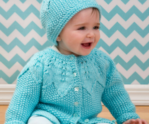 Newborn To 3 Months Knitting Pattern Fancy Baby Cardigan