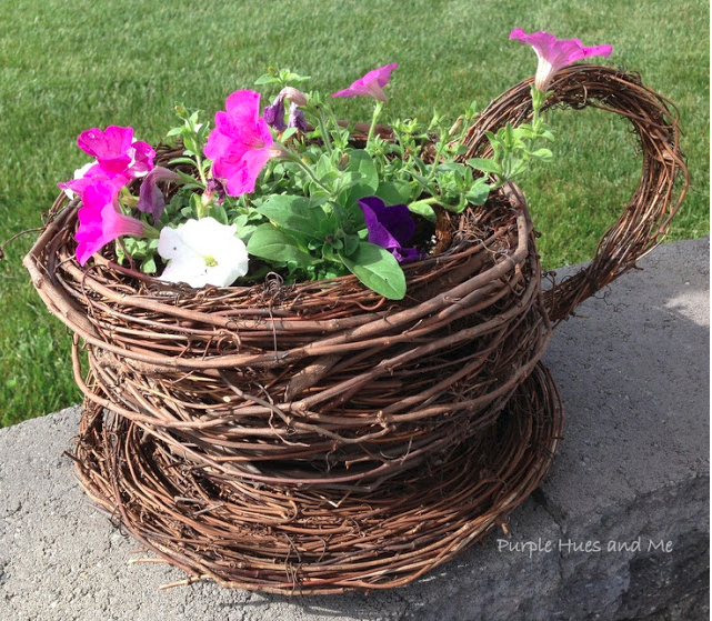 DIY Grapevine Wreath Garden Planter