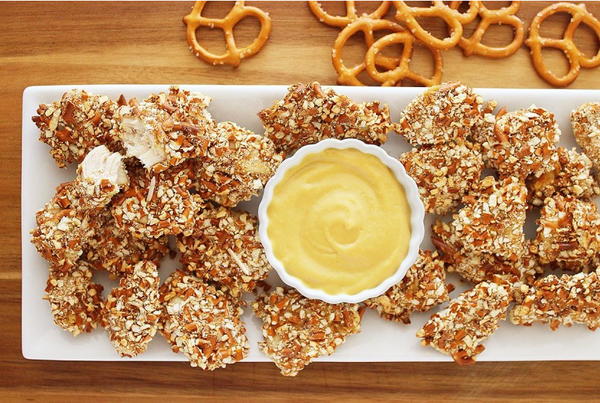 Honey Mustard Pretzel Chicken Nuggets