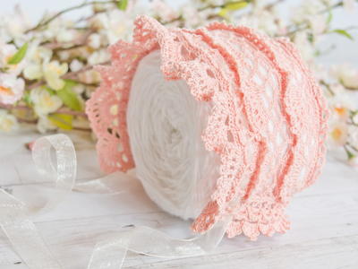 Victoria Rose Heirloom Lace Baby Bonnet