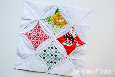 Cheerful Cathedral Window Quilt Block