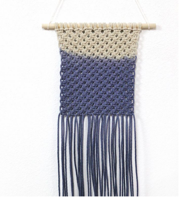 Dip Dyed Macrame Wall Hanging