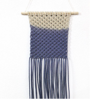 Dip Dyed Macrame Wall Hanging