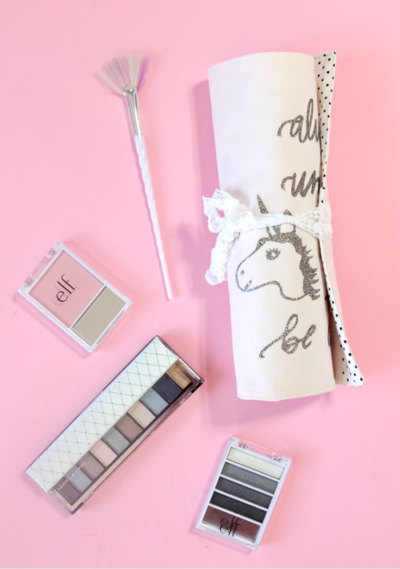 Unicorn DIY Makeup Brush Roll