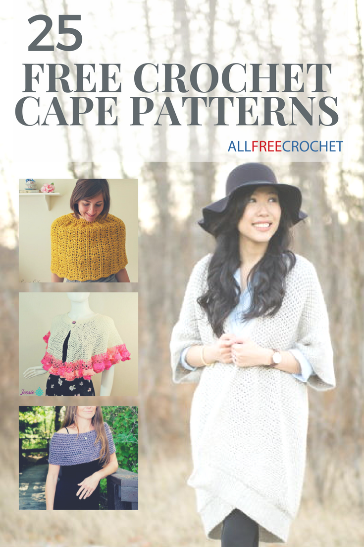 32 Crochet Cape Patterns (Free!) | AllFreeCrochet.com