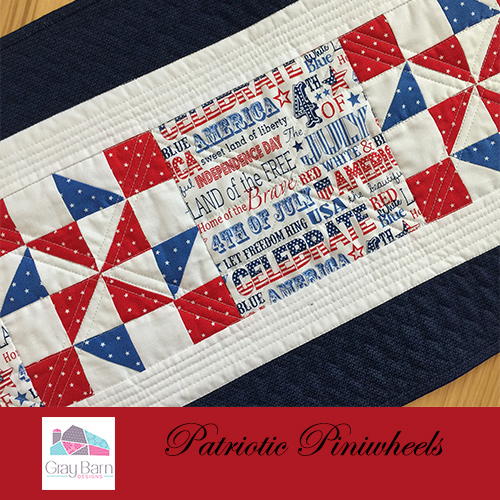 Patriotic Pinwheels Table Runner