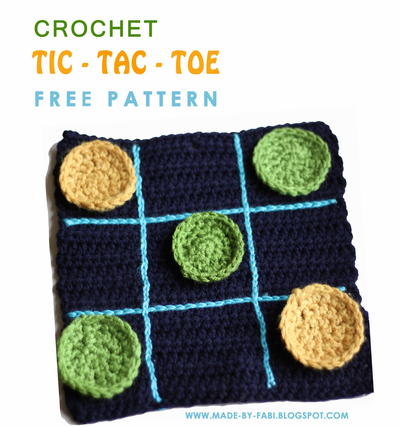 Crochet Tic Tac Toe Board Game