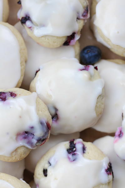 Soft Lemon and Blueberry Explosion Cookies