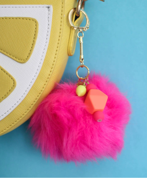 Simple DIY Pom Pom Keychain