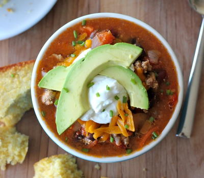 Hearty Beer Turkey Chili