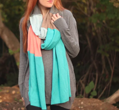 Upcycled Color Block Scarf Tutorial
