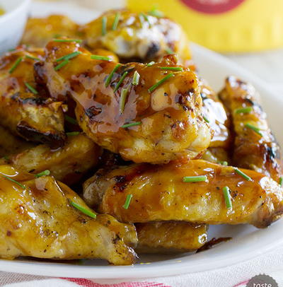 Maple Mustard Grilled Chicken Wings