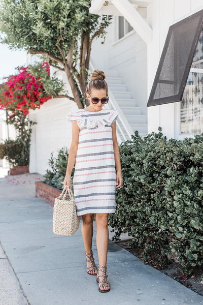 DIY Ruffle Yoke Shift Dress