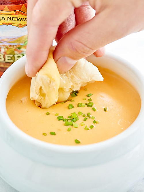 Cheese Bombs with Beer Cheese Dip