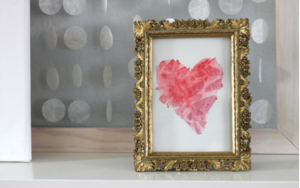 Simple Watercolor Hearts Painting Idea