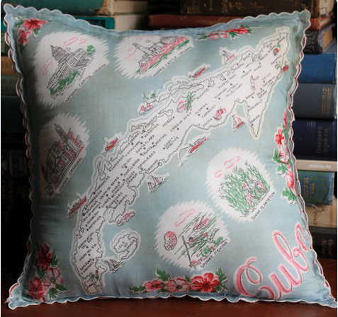 Homey Handkerchief Pillow Tutorial