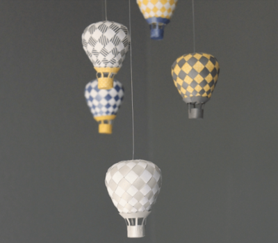 DIY Hot Air Balloon Baby Mobile