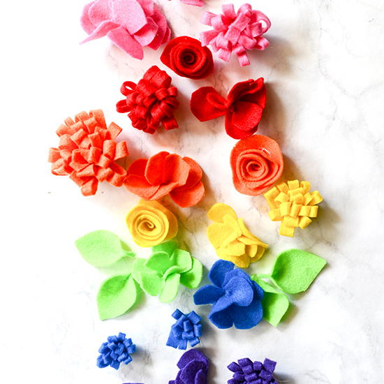 3 Easy Felt Flowers