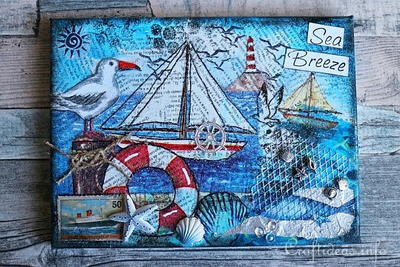 Mixed Media Nautical Canvas