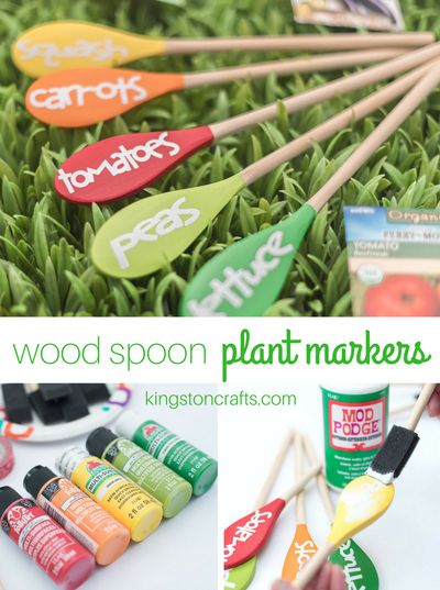 Wood Spoon Garden Markers