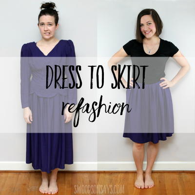Dress to Skirt Refashion | AllFreeSewing.com