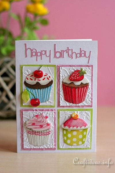 Yummy Cupcakes Birthday Card