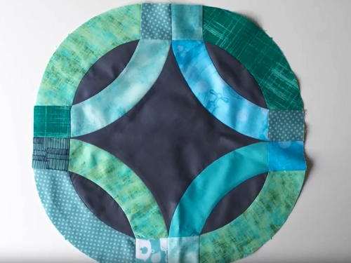 Double Wedding Ring Quilt Block Favequilts Com