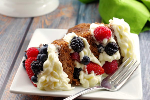 Chocolate Italian Sponge Cake with Summer Berries and Chocolate Mousse
