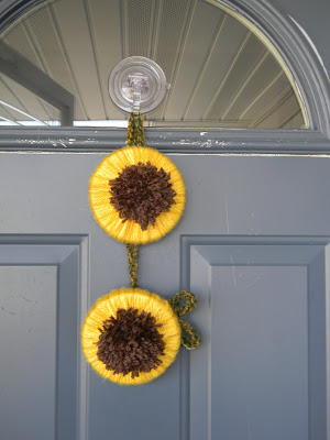 Double Sunflower Yarn Wreath