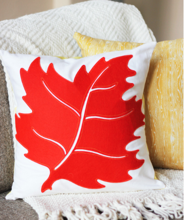 DIY Fall Leaf Pillow